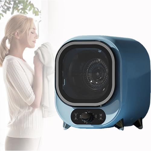 Spdazzleburst Piccola asciugatrice a sfiato, asciugatrice a condensazione Portatile, capacità 0,8 kg, per Uso su bancone o a Parete, compatta, Mini asciugatrice centrifuga,Blue