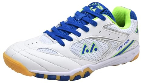 sekiueo Zapatillas De Bádminton para Hombre Zapatillas De Tenis De Mesa Y Squash Zapatillas Ligeras Y Transpirables para Cancha,Blanca,42 EU