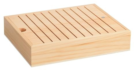 Caja organizadora de hilos para manualidades, estación de clasificación de bobinas de de 25 x 20 x 5 cm, estante de madera con caja de compartimentos, tablero de soporte de hilos, armario de