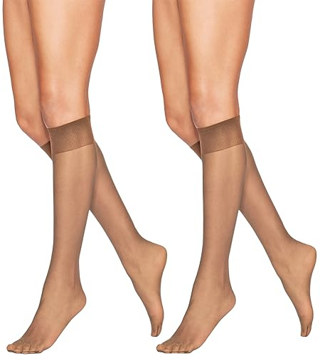 Hanes womens Hanes Women's Hanes Alive Full Support Knee High A446 pantyhose, Little Color, One Size US