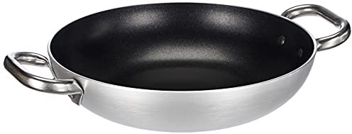 Pentole Agnelli FAMA10SEL28 Select Pan Aluminiumpfanne, 2 Edelstahlgriffe, 28 cm, Silber