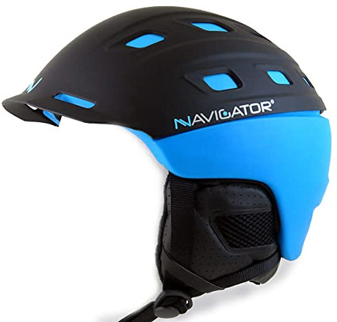 NAVIGATOR Parrot Ski-Helm & Snowboardhelm mit TÜV, Dank innovativer Kombination aus ABS & Inmould Technologie hat Dieser Helm weniger Gewicht bei gleicher Sicherheit, BLAU, M-XL