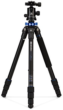 Benro tma18ab1 Mach3 al Series 1 Tripod Kit, 4 Section, Twist Lock, B1 Head, Monopod Conversión (Negro)