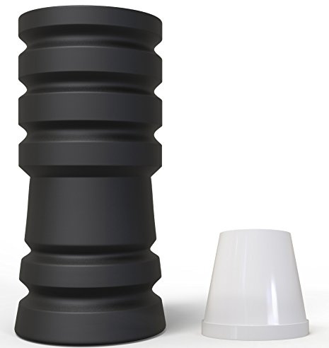 Universeller Shisha Schlauchadapter – Schwarz Matt für gängige Shishas von AMY, Dilaw, NP-S, Kaya, SKS, 4 Stars, Caesar etc, Adapter inkl. Kugel und Gummidichtung