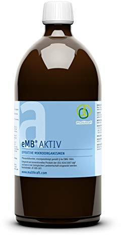 eMC EMB Activ, 1 litro, microorganismos eficaces para la eliminación de sustancias difíciles de degradar para compostar.
