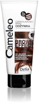 Cameleo - Brown Effect Pflegespülung - Pflegende, stärkende Behandlung mit Walnuss-Extrakt für natürliches & gefärbtes, Haar - Brünette Tiefe Farbe & Glanz- 200ml