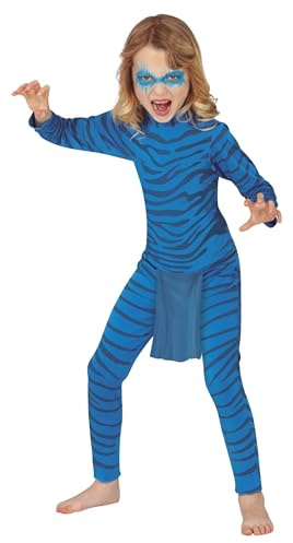 FIESTAS GUIRCA- Gatto Costume, Colore Blu, 10-12 Años, 77222