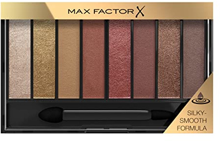 Max Factor, Masterpiece Nude Palette, 8 Ombretti dal Colore Intenso, Formula Cremosa Sfumabile, Applicatore a Doppia Punta - 05 Cherry Nudes, 6.5 g