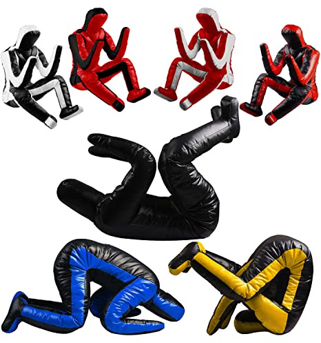 Mannequin de lutte MMA ROX Fit Judo Lutte BJJ Position assise Soumission JIU Jitsu Brésilien Vinyle Multicolore Choisir la factice 170 cm Non Rempli (Full Black)