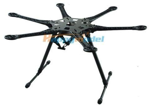 HMF S550 F550 Upgrade Hexacopter X6 Frame Kit with Landing Skid for FPV