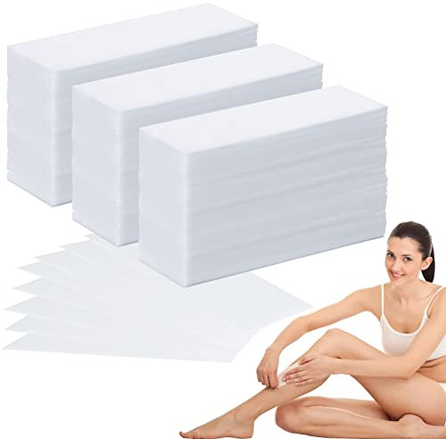 SEPGLITTER 300 Stück Wachsstreifen Haarentfernung, Waxing Strips, Vliesstreifen für Warmwachs und Zuckerpaste für Frauen, Gesichtskörper, Arme, Beine(7×10cm)