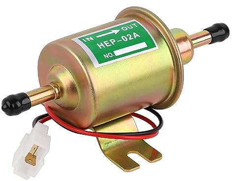 12V Low Pressure Inline HEP-02A Universal Electric Fuel Pump Petrol Gas Diesel 0.032-0 .045 MPA 90L/Hour
