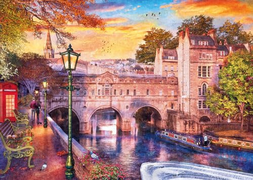 Ravensburger 12000163 - Romantisk kväll i Bath - pussel 1000 bitar - pussel vuxna och pojkar från 14 år,