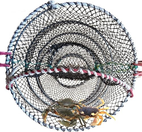 Crab Trap Fishing Net Shrimp Basket Bait Traps Fishing Accessories Line Lobster Cage Bait Case Portable Folded
