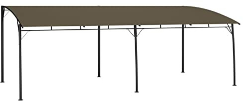 Gecheer Gazebo Pergola Esterno con Tettoia in Tessuto, Struttura Acciaio, Tenda Parasole Giardino, Riparo Barbecue 6x3x2,55 m