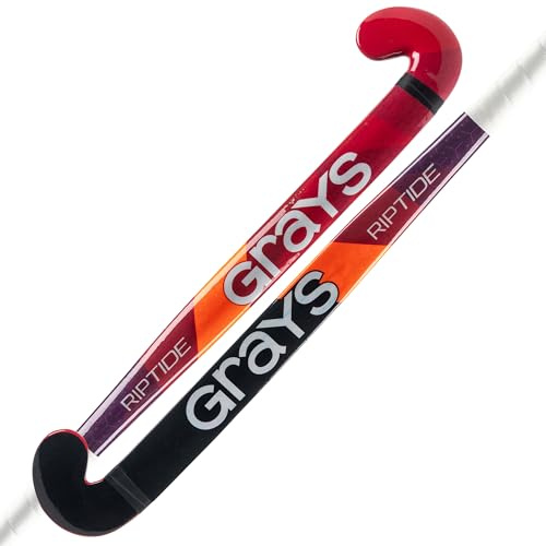 GRAYS Riptide Ultrabow Crosse de hockey pour enfant (rouge/bleu marine, taille 34)