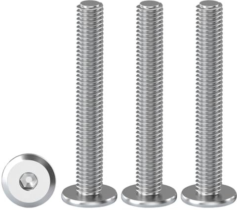 Drenky M4 Linsenkopfschrauben, Edelstahlschrauben 20 Stück Schrauben mit Innensechskant Flachkopfschrauben Gewindeschrauben M4x40mm Schraube für Haushalt, Bauwesen, Maschinen, Kraftfahrzeuge