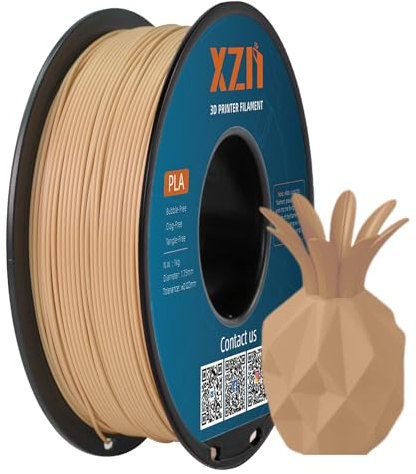 XZN PLA Filament 1.75mm,PLA 3D Drucker Filament,Robust und Langlebig,Maßgenauigkeit +/-0,02mm,1KG Filament Spule,PLA Knochenweiß