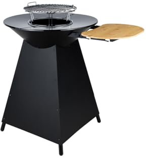 Somagic Brasero de Cuisson au Charbon avec Plaque en Fonte émaillée, sur Pieds, Foyer Horizontal, jusqu'à 20 Couverts - Fonctionnel et Facile à Utiliser