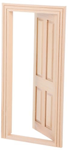 Milisten Meubles De Maison De Poupée Mini Porte Matériau De Construction De Maison De Poupée Cadre en Bois pour Maison De Poupée Maison De Poupée Miniature Meubles De Maison De Poupée