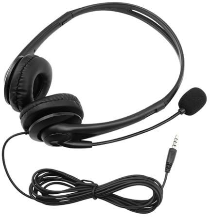 XuQiZZpp Casque filaire avec microphone intégré Connexion 3,5 mm Confortable pour les appels musicaux Apprentissage et utilisation au bureau Casque léger