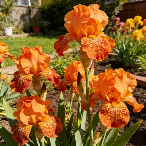 Rizomi di Iris Resistenti al Freddo e alla Siccità - Ideali per Giardini e Balconi, Perfetti come Regali Festivi-4bulbi-h