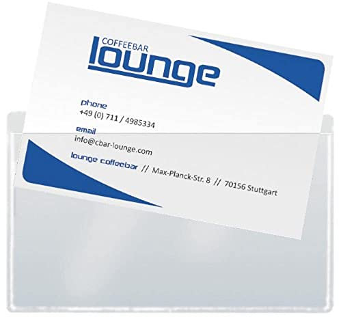SIGEL VZ115 Visitenkarten-Taschen, 100 Stück, selbstklebend, max. 90x55 mm