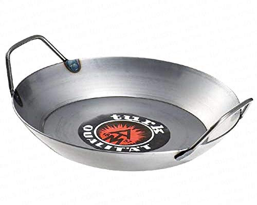 Turk 66924 Bratpfanne mit extra hohem Rand, 24 cm, Eisen, silberfarben