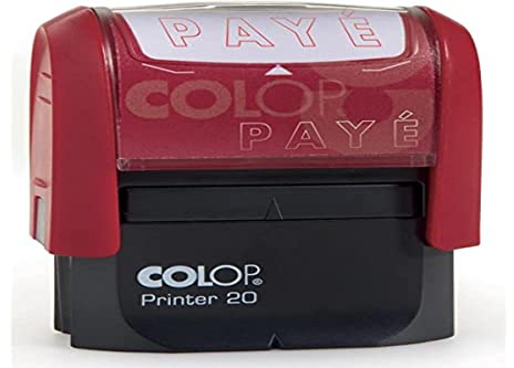 Colop Paye Timbre à encrage automatique Empreinte Rouge 38x14 mm