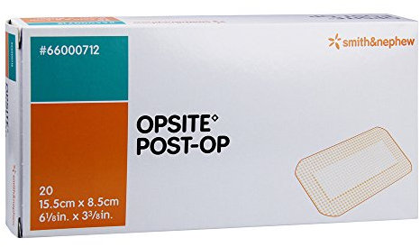 OPSITE Post-Operative Dressing 8.5X15.5CM (Pack of 20) - Vapour-Permeable Adhesive Film Dressing