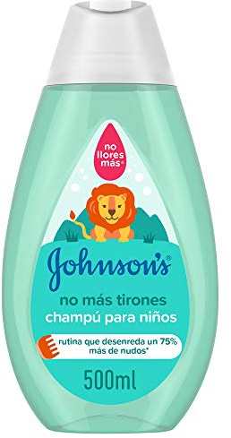 Johnson's Baby No More Shampoo för barn, lämnar håret mjukt, smidigt och lätt att styla, 500 ml