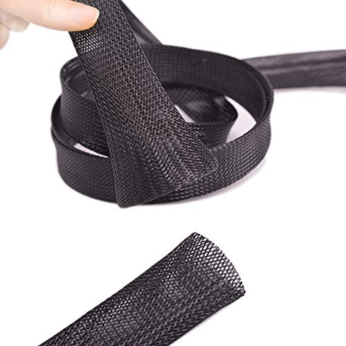 Wang-Data 1 1/2 inch - 100ft PET Black Cable Sleeve (1.37 X 100')