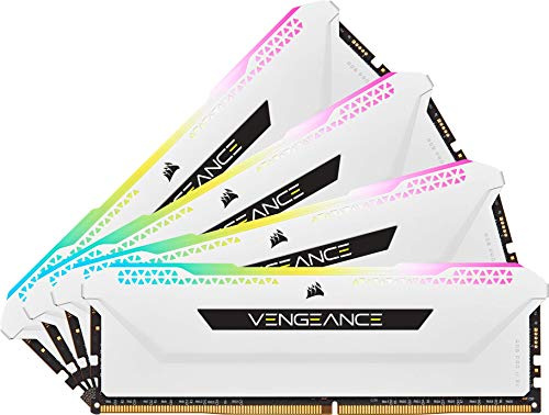Corsair VENGEANCE RGB PRO SL 32GB (4x8GB) DDR4 3200 (PC4-25600) C16 1.35V - Weiß