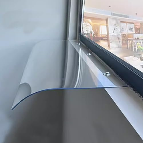 Auvent Porte D'entree, Marquise Porte D'entree, Marquise de Porte Exterieur, Abri Contre la Pluie, Couverture Transparente Épaisse, Auvent Sans Entretien for Toit de Porche(Size:400*800mm/15.7*31.5in)