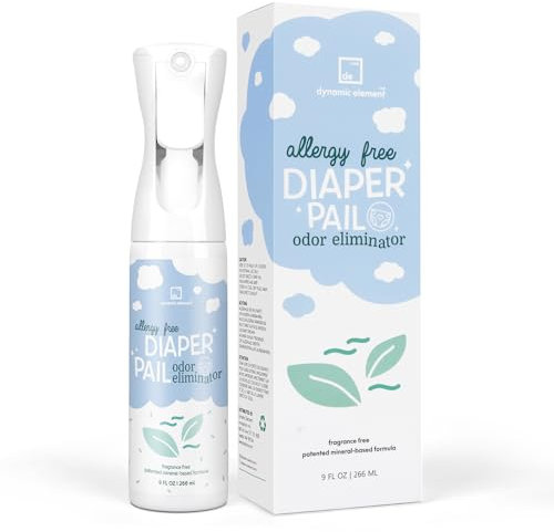 Dynamic Element - Unscented Deodoriser Spray for Nappy Bins, Potties & Baby Changing Areas - Patented Mineral Formula - 266ml