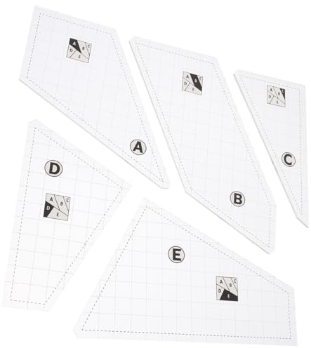 VILLCASE Juego De 5 Plantillas Acrílicas Para Acolchar Reglas De Patchwork Multifuncionales Para Costura Precisa Herramientas Ligeras Para Proyectos Diy De Manualidades Y Edredones