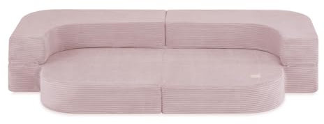 MISIOO Spielsofa für Kinder - Schaumstoff Bausteine Kinder Set 125 x 170 cm - Vielseitiges Kinder Sofa aus Weichem Cord Material - Perfekt zum Spielen und Entspannen - Ideal für Kinderzimmer