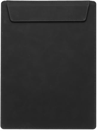 PATIKIL Planche À Pince En Cuir PU Format A4, 9x12 Porte-dossiers Magnétique Professionnel Avec Porte-Stylo Organisateur Dossier De Bureau Tableau D'écriture, Noir