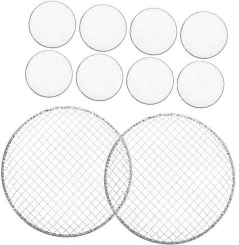 Lurrose 10 piezas Parrilla de Barbacoa Portátil Desechable de Mallas de Resistentes para Cocinar al Aire Fogatas Rejilla Multifuncional para Camping y Picnic
