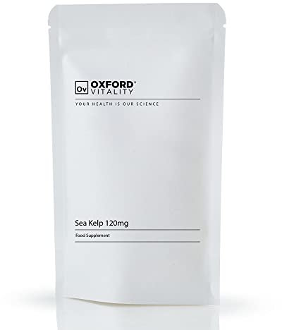 OV Oxford Vitality | Sea Kelp Tablets | 120mg Supplements for Iodine Source, Metabolism, Skin and Brain Health