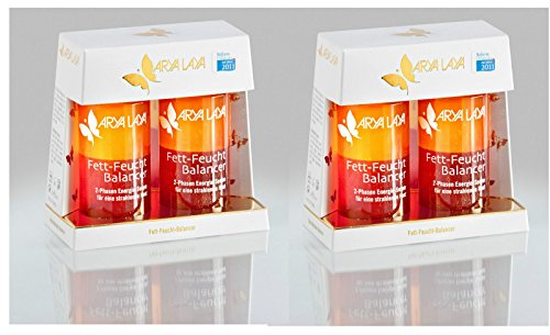 ARYA LAYA Fett-Feucht Balancer Klassik: 2-Phasen Energie-Serum für strahlenden Teint, für alle Hauttypen – insbes. trockene, normale & fettarme Haut, nährt, belebt & mindert erste Fältchen, 4x50 ml