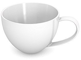 Ornamin Tasse 180 ml weiß |Tasse aus Kunststoff in modernem, elegantem Design | Camping, Picknick, Gemeinschaftsverpflegung, Großküchen | Kaffeebecher, Mehrweg-Becher, Teetasse