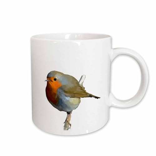 3dRose Red Robin 15oz Mug