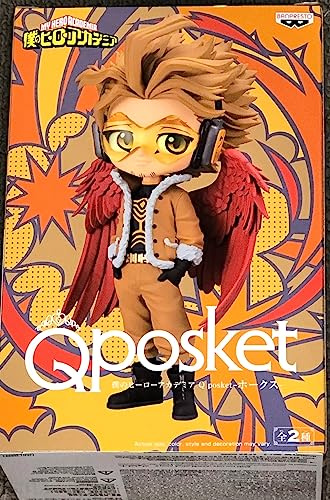 Banpresto 203524 MY HERO ACADEMIA - QPosket - Hawks A - Figurine, Black, 14cm