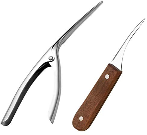 Yardwe 2pcs Shrimp Deveiner Stainless Steel Shrimp Peelers Shrimp Cleaner Knife Prawn Deveiner for Kitchen