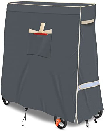 SOKINGCOVER Tischtennis-Abdeckung, 600D wasserdichtes Oxford-Tuch, General Edition, 165 x 71 x 180 cm, mit Tasche und Reißverschluss,grau