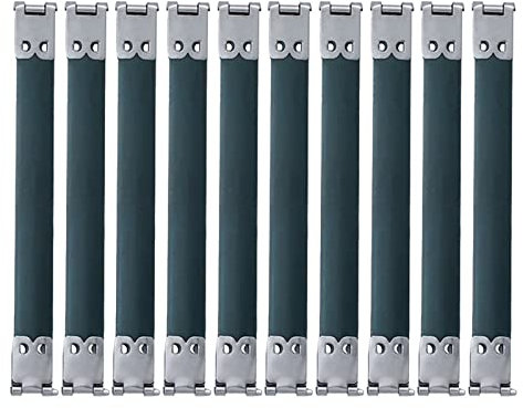Kiuiom Marcos Flexibles Internos de Metal, Clips Primavera Monedero, Cierres Bolsas Marco Flexible, 10PCS Monedero Bisagra Bolso Cierre de Beso Bolsa Clip Primavera Accesorios Costura 10CM