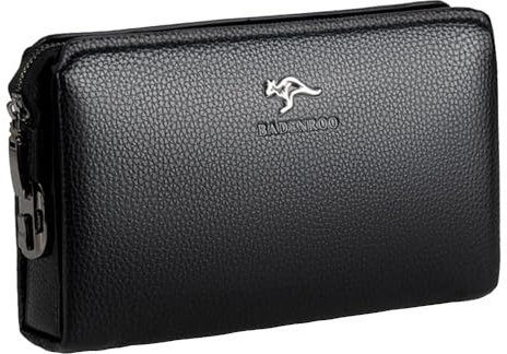 ZOYEOSIK Pochette Portafoglio Lungo PU Pelle Uomo Borsa Da Polso Con Blocco Codice