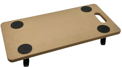 200 KG Dolly Trolley On Wheels - Heavy Duty Roller for Moving Furniture with Eva Foam Grip Pads & Wooden Platform