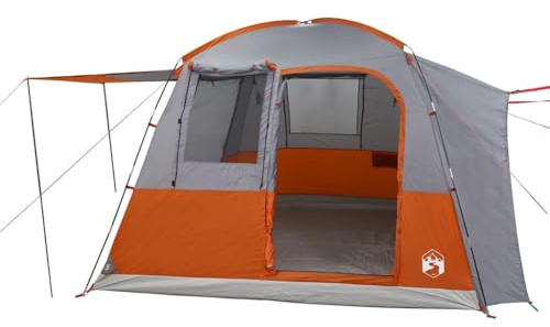 vidaXL Autozelt 4 Personen Grau und Orange Wasserfest, Zelt, Zelt Kofferraum, Campingzelt Auto, Zelt Auto, Campingzelt, Heckzelt, Gartenzelt
